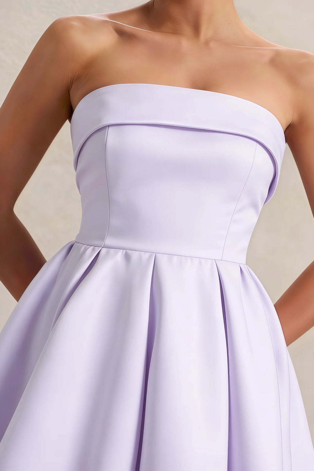 Cara Lavender Women's Smocked-bodice Fit & Flare Mini Dress