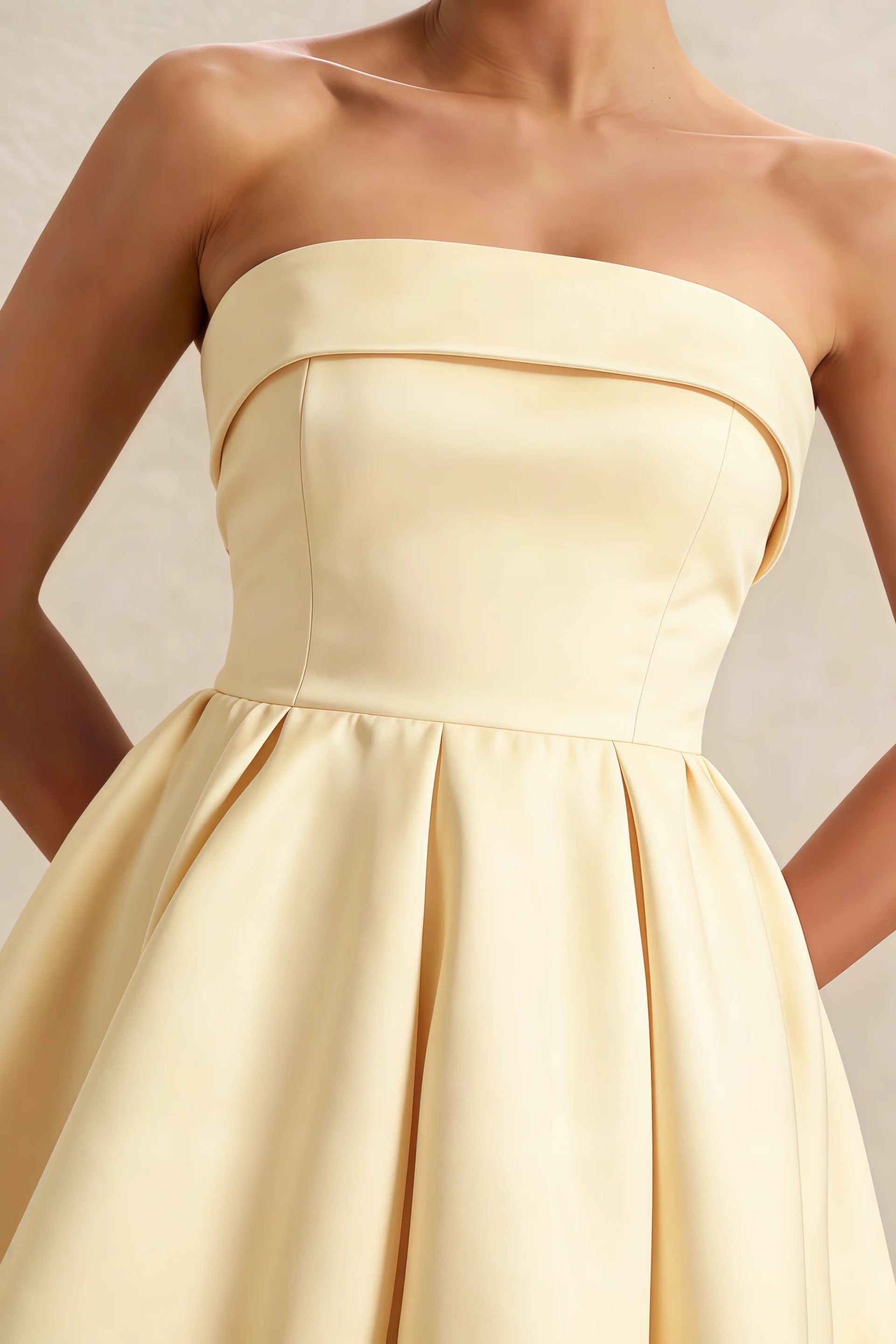 Cara Lemon Women's Smocked-bodice Fit & Flare Mini Dress