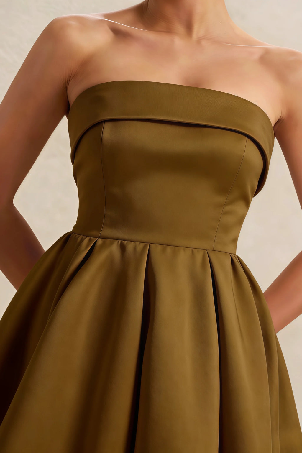 Cara Olive Women's Smocked-bodice Fit & Flare Mini Dress