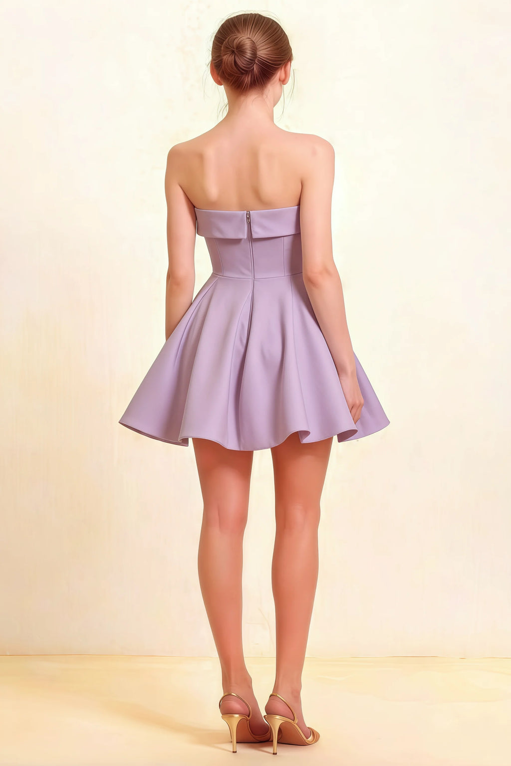 Cara Wisteria Women's Smocked-bodice Fit & Flare Mini Dress
