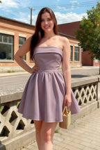 Cara Wisteria Women's Smocked-bodice Fit & Flare Mini Dress