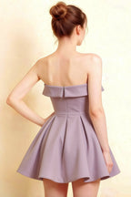 Cara Wisteria Women's Smocked-bodice Fit & Flare Mini Dress
