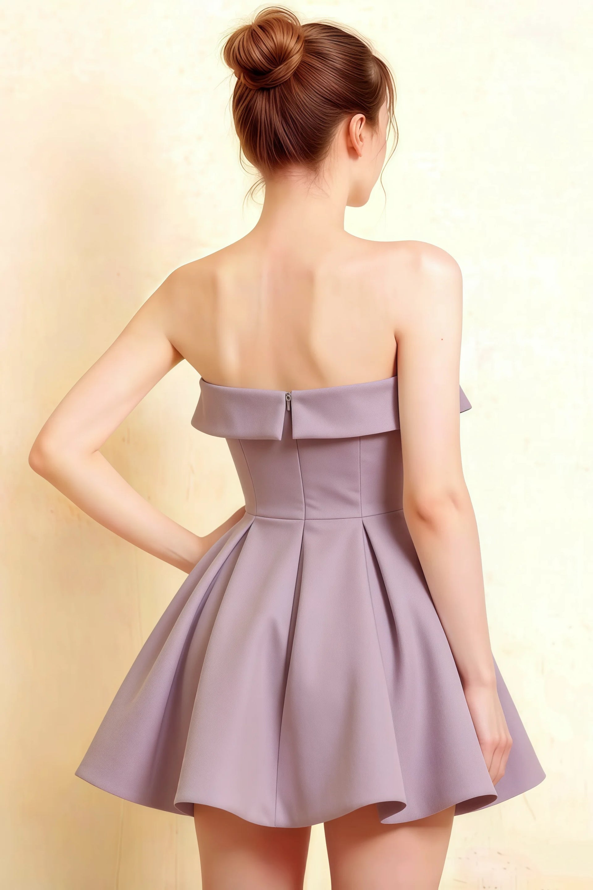 Cara Wisteria Women's Smocked-bodice Fit & Flare Mini Dress