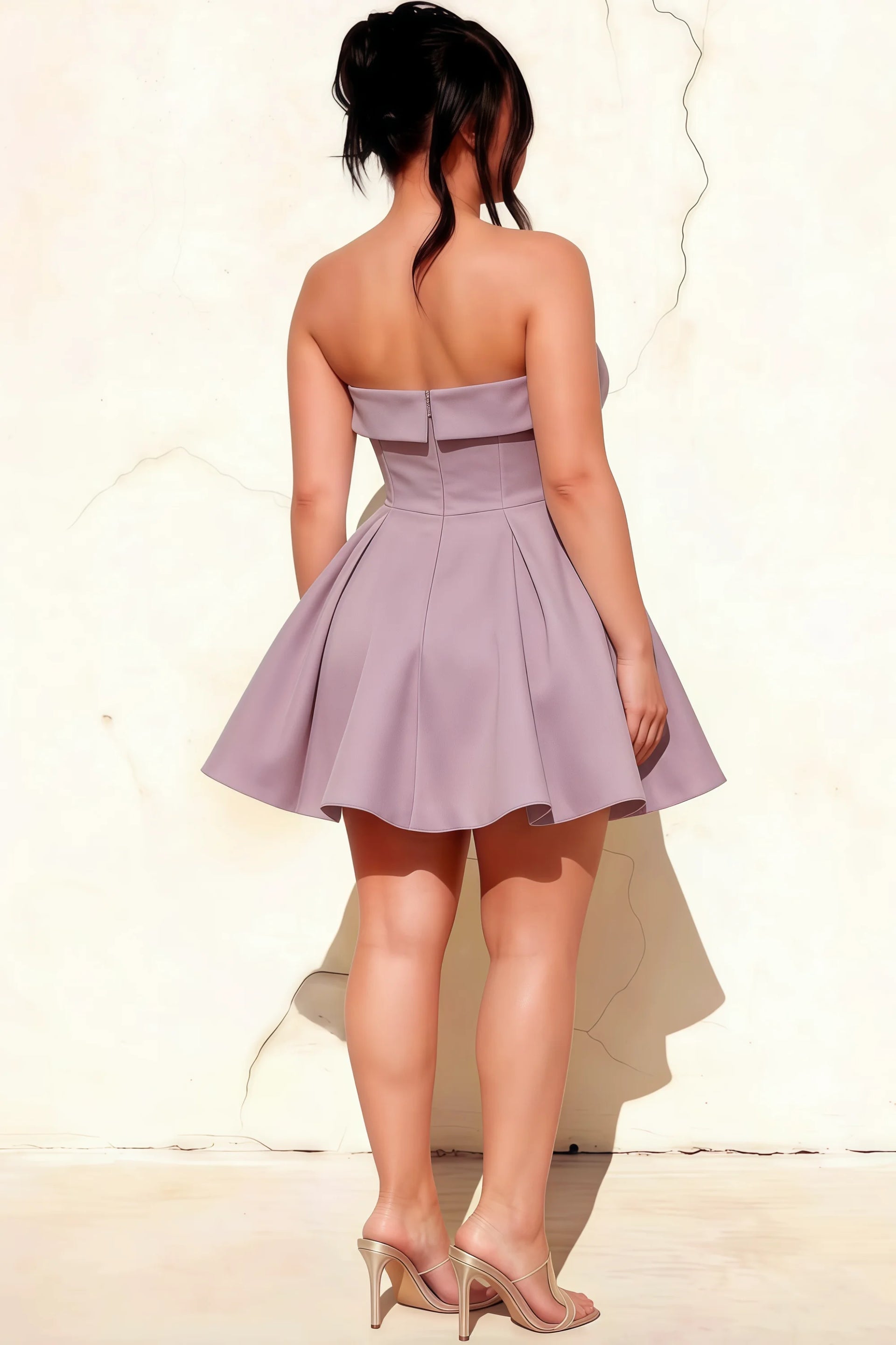 Cara Wisteria Women's Smocked-bodice Fit & Flare Mini Dress