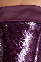 Carina Grape Sequin Strapless Mini Sheath Dress with Satin Trim