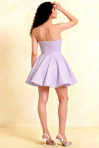 Back View of LVLVS Lavender Catherine Dress Perfect for Semi-Formal Events and Prom