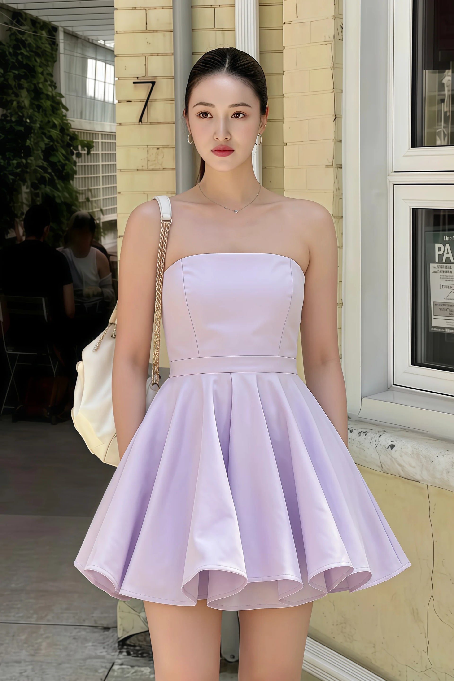 Customer Photo of Lavender Catherine Bandeau Dress Worn for Casual Brunch and Day Outings