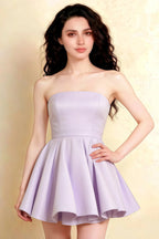 Front View of LVLVS Lavender Catherine Dress Ideal for Wedding Guests and Formal Gatherings