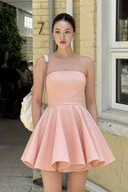 Real Customer Wearing LVLVS Light Pink Catherine Dress for Street Style and Casual Going Out