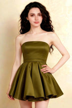 Plus Size Model in LVLVS Olive Catherine Bandeau Dress for Semi-Formal and Club Nights