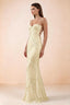 Vestido largo de sirena Celine con corsé bordado de limones y flores