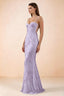 Celine Wisteria Floral Embroidered Corset Mermaid Maxi Dress