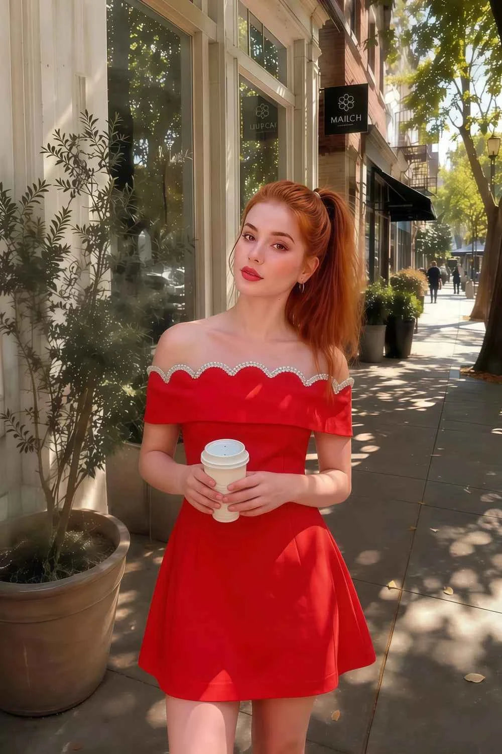 Real Customer Photo Christy Red Mini Dress - Street Style Look for Summer Homecoming Events