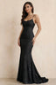 Cordelia Black Floral Appliqué Mermaid Maxi Dress