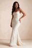 Cordelia Ivory Floral Appliqué Mermaid Maxi Dress