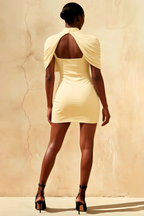 Daisy Lemon Bodycon High Neck Mini Dress with Cape