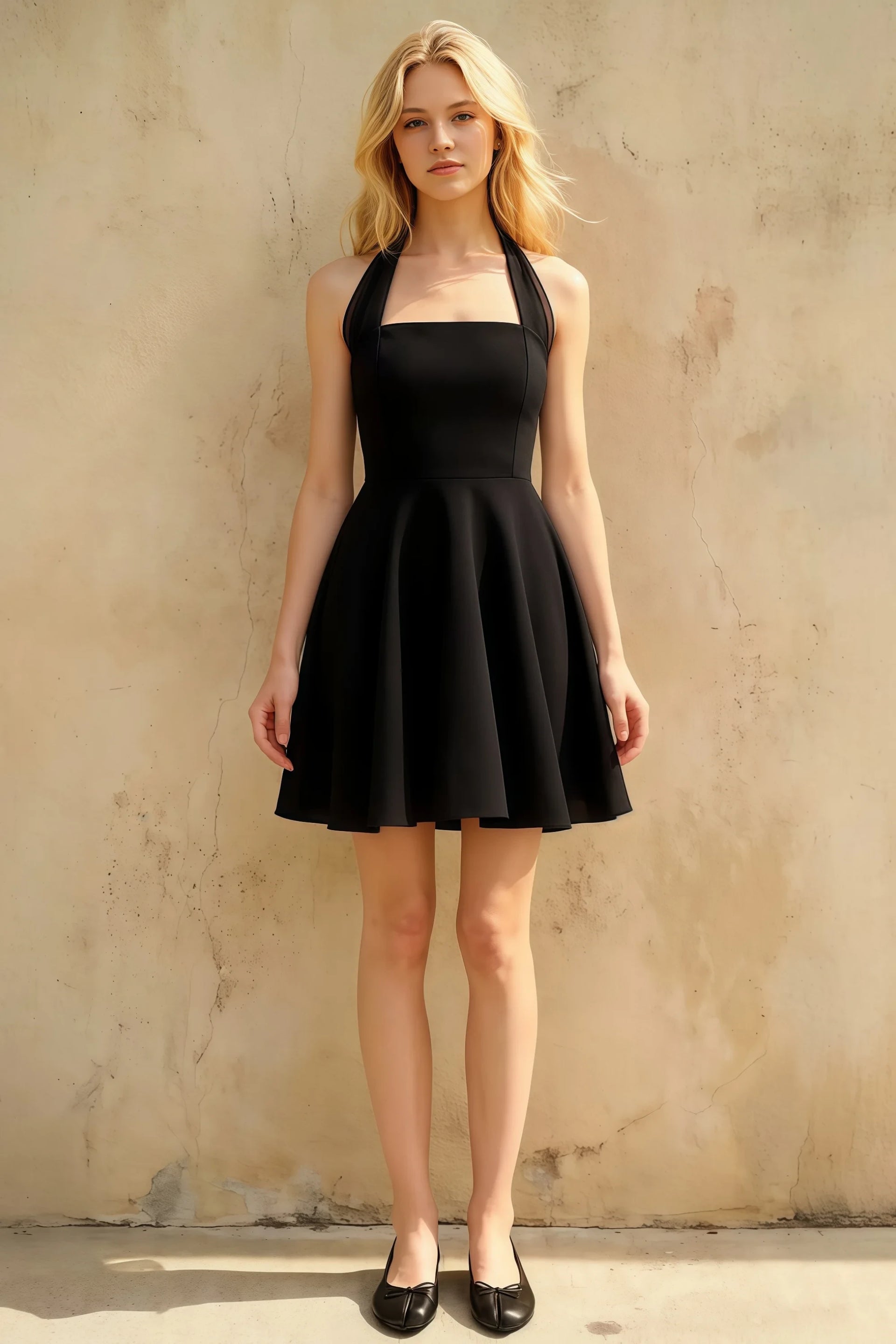 Dorothy Black A-line Skater Mini Dress