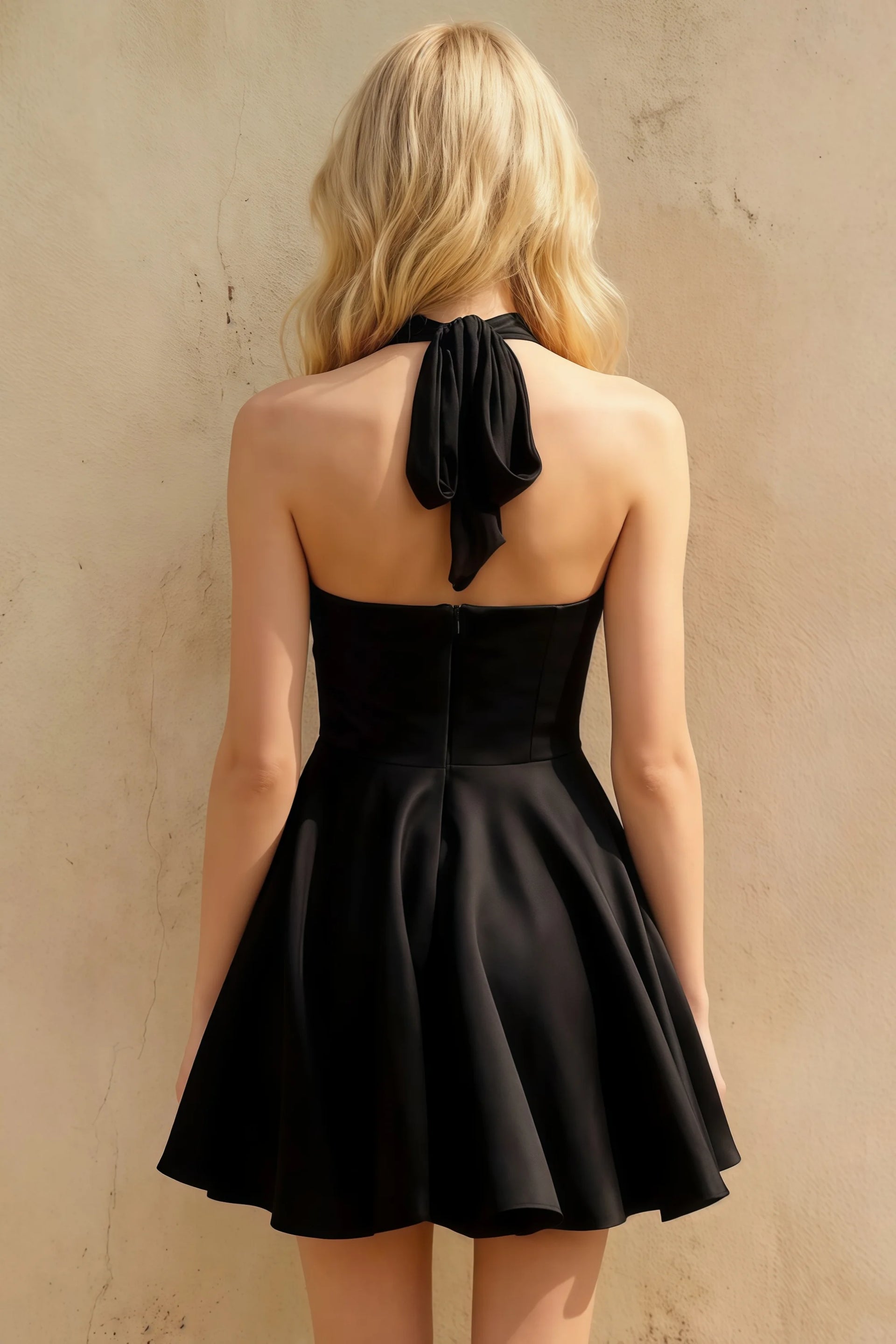 Dorothy Black A-line Skater Mini Dress