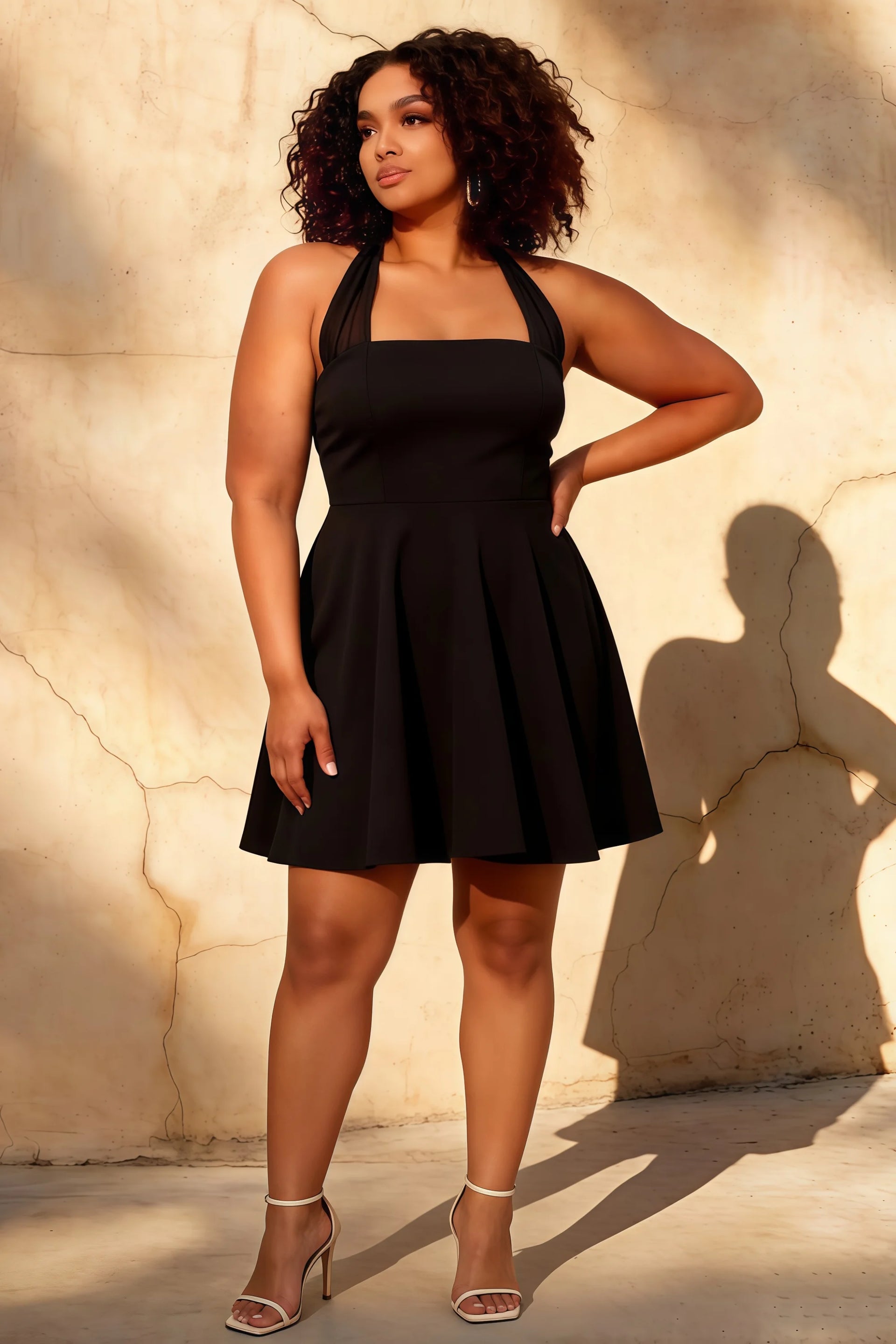Dorothy Black A-line Skater Mini Dress