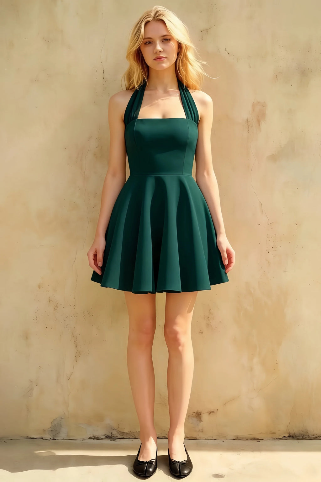 Dorothy Emerald Green Fit and Flare Mini Dress
