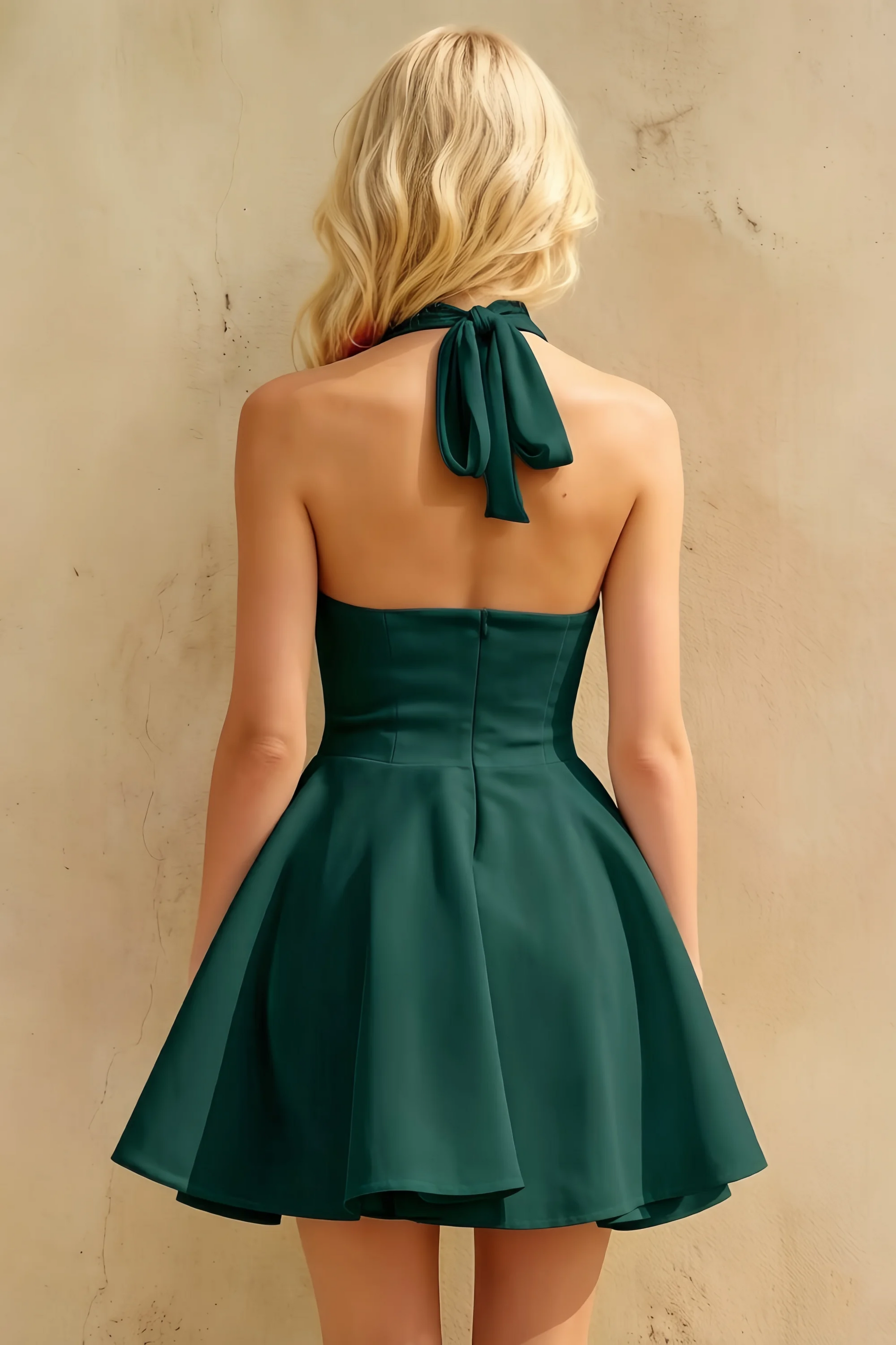 Dorothy Emerald Green Fit and Flare Mini Dress