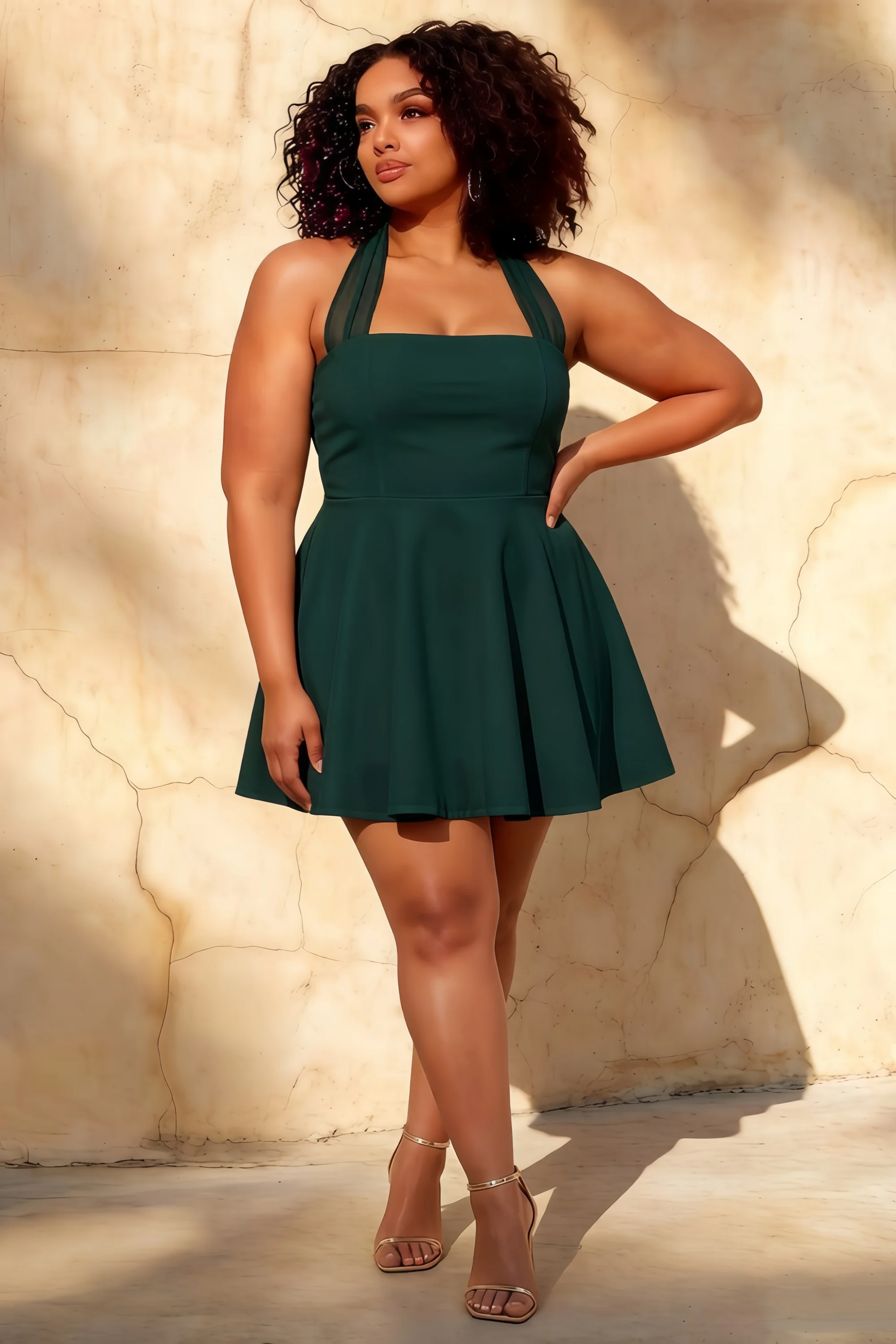 Dorothy Emerald Green Fit and Flare Mini Dress