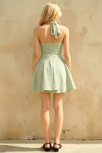 Dorothy Sage Green A-Line Mini Dress for Women