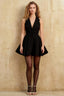 Eden Black A Line Halter Neck Mini Dress