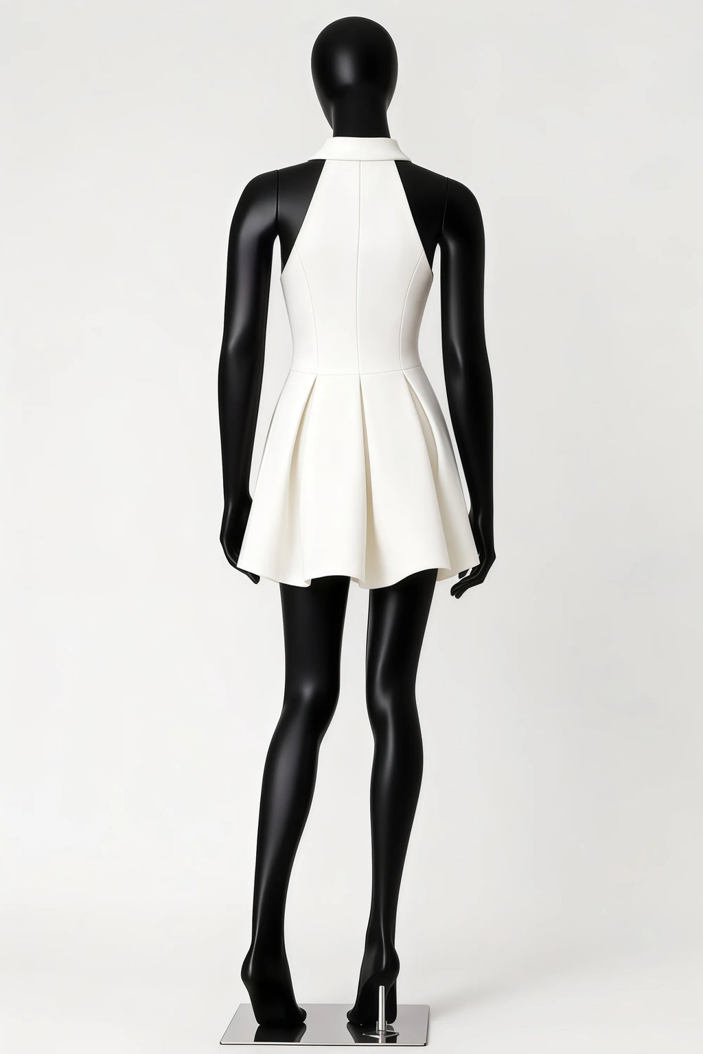 Eden White Halter Neck Sleeveless Mini Dress