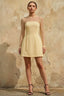 Edith Lemon Mesh A-Line Mini Dress with Sleeves