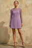 Edith Wisteria Crew-Neck A-Line Mini Dress for Women