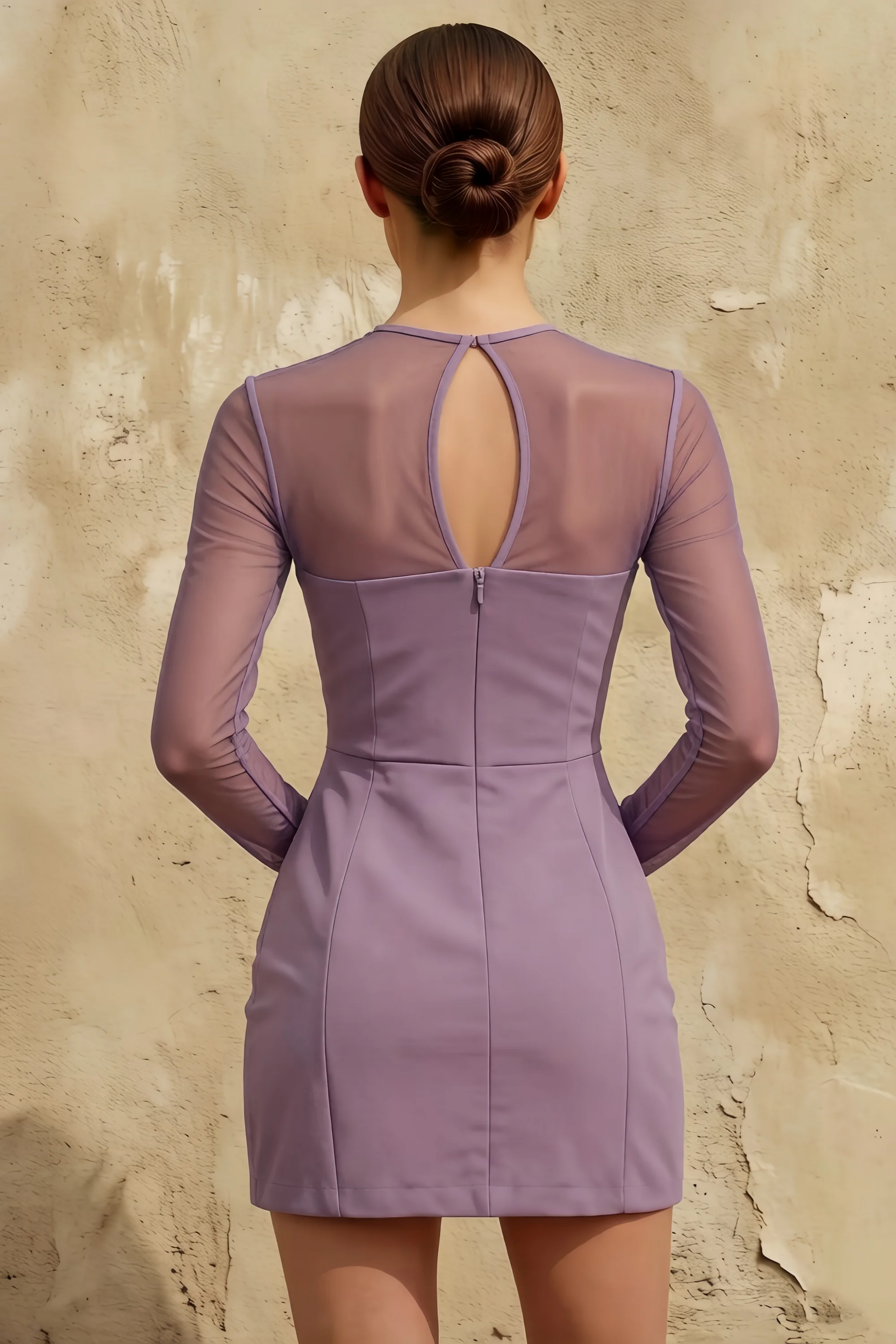 Edith Wisteria Crew-Neck A-Line Mini Dress for Women