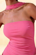 Eleanor Hot Pink Bodycon Strapless Mini Dress