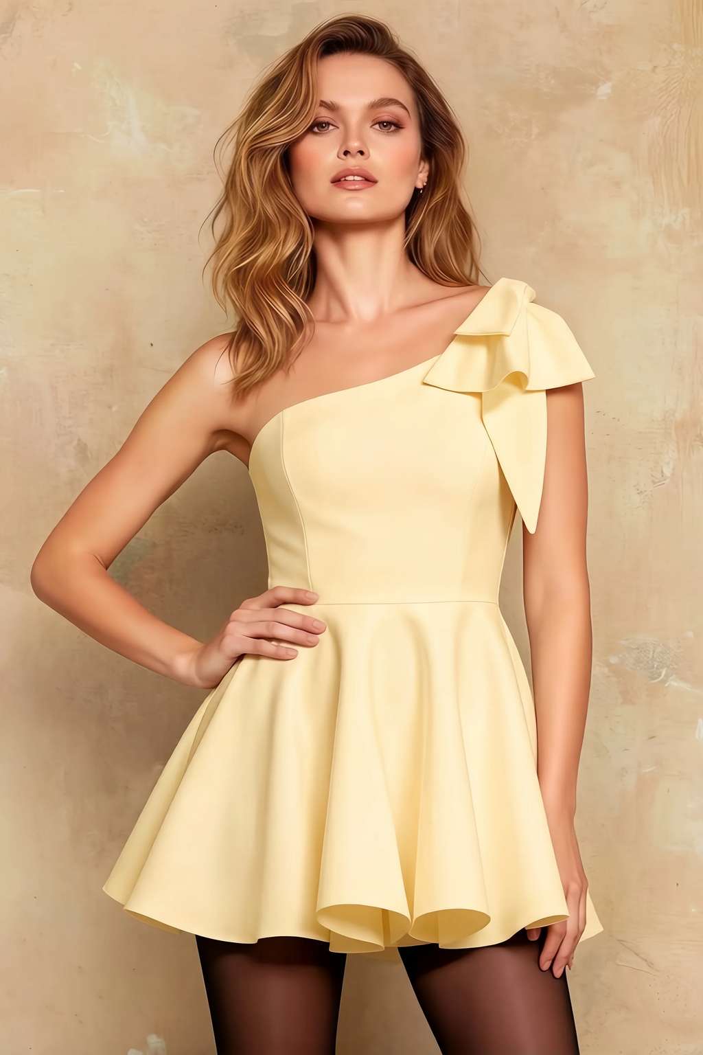 Elizabeth Lemon A Line Mini Dress For Graduation