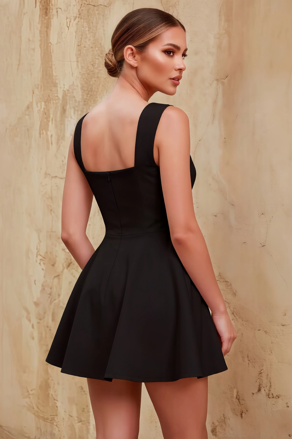 Ella Sweetheart Neckline Mini Dress | Black Cocktail & Party Dress