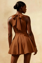 Ellen Brown A Line Scoop Neck Mini Dress