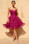 Ellie Rosette Sweetheart Neck Ruffle Mini Dress