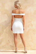 Emily White Off The Shoulder Mini Dress