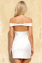 Emily White Off The Shoulder Mini Dress