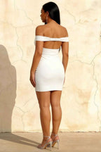 Emily White Off The Shoulder Mini Dress