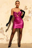 Erin Cutout Bodycon Mini Dress in Rosette
