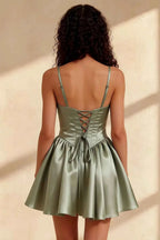 Felicia Beaded Green Mini Dress | Ideal for Homecoming