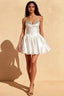 Felicia White Beaded Corset Mini Dress for Homecoming & Graduation