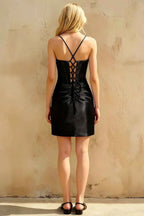 Florence Black Beaded Bodycon Mini Dress | Elegant Party Wear