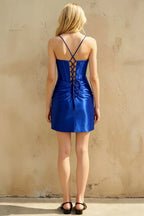 Florence Royal Blue Bodycon Mini Dress for Party & Prom