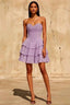 Frankie Light Purple Sweetheart Neck Mini Dress