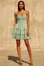 Frankie Mint Strapless Sweetheart Tiered Ruffle Mini Dress
