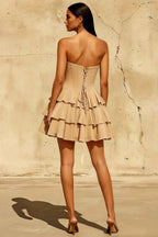 Frankie Princess Polly Sweetheart Neckline Marilyn Mini Dress Champagne