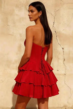 Frankie Red Strapless Sweetheart Mini Dress