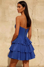 Frankie Royal Blue Stevie Sweetheart Mini Dress